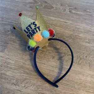 Gold Glitter Party Crown Headband